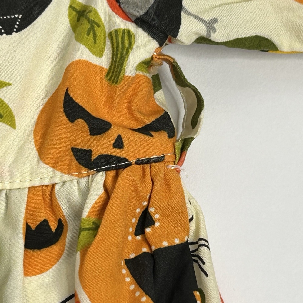 Jelly The Pug Halloween Dress Girls 4T Pumpkins Candy Corn Black Cat Crows READ - Picture 11 of 15